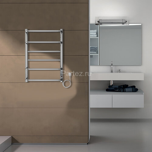 Полотенцесушитель электрический AZARIO MILAN 400/600 6 секций, диммер справа, хром (AZ90846)