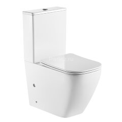 Унитаз напольный Azario LEVANTO 620x380x830 безободковый в комплекте cо смывным механизмом Geberit и