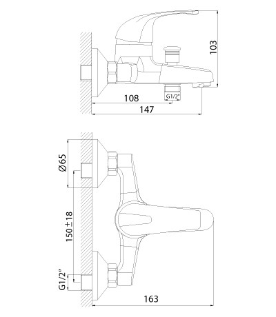 Смеситель Rossinka D40-31 для ванны