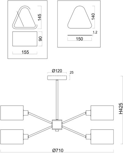 Потолочная люстра Freya FR5040PL-06CH