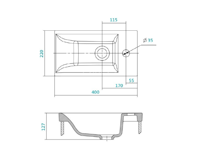 Мини-раковина Santek "Миранда-40", белая (1.WH30.2.500)