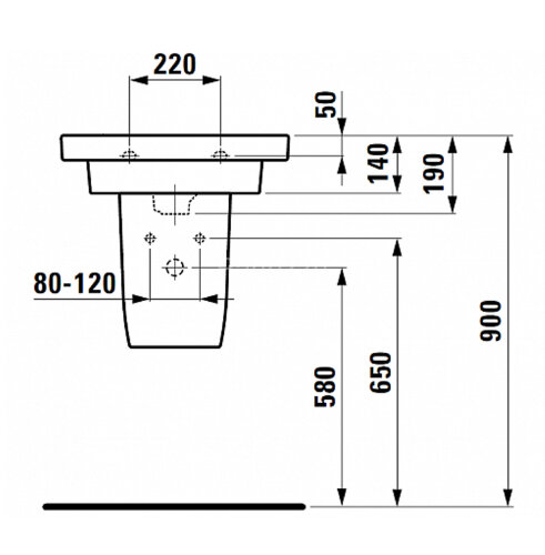 Полупьедестал Laufen MIMO 50см, цвет розовый (8.1955.1.044.000.1)