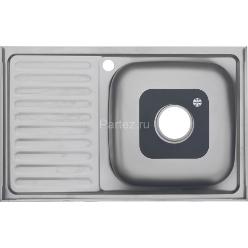 Мойка 8050 R MELANA 0,6/160 накладная прямоугольная с сифоном (014 ta R *15)