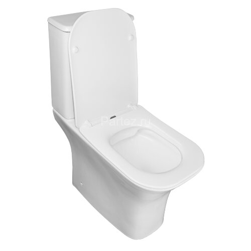 Унитаз напольный Azario FRETTA SQUARE 650х340х770 безободковый с бачком и сиденьем микролифт (AZ-121