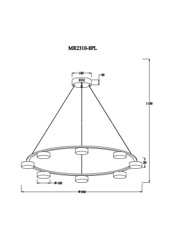 Подвесной светильник MyFar MR2310-8PL