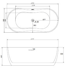 Акриловая ванна Gemy G9219