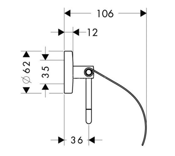 Держатель туалетной бумаги Hansgrohe Logis с крышкой, хром (40523000)