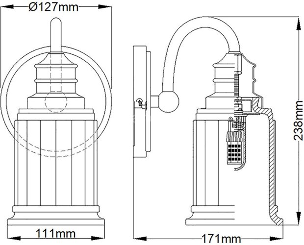 Бра Quoizel QZ-SWELL1-BB-BATH