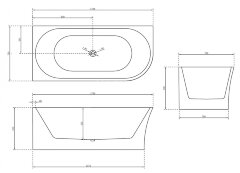 Акриловая ванна ABBER AB9257-1.7 L