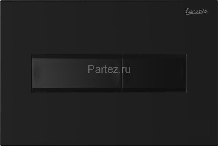 Кнопка смыва Loranto механическая, двойная, черный матовый
