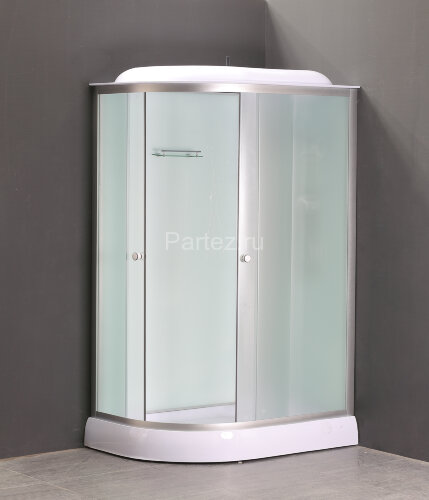 Душевая кабина LORANTO 120х80х215 с низким поддоном 13 см, белое закаленное стекло 4 мм, профиль хром (CS-66121R F 120)