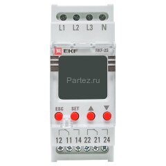 Реле контроля фаз с LCD дисплеем RKF-2S (с нейтралью) EKF rkf-2s