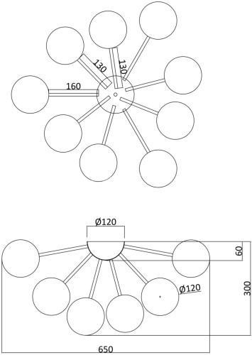 Потолочная люстра Freya FR5120CL-09G