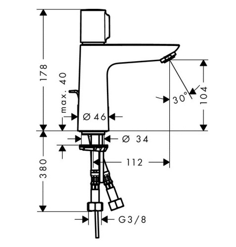 71750000 Talis Select E 110 смеситель для раковины