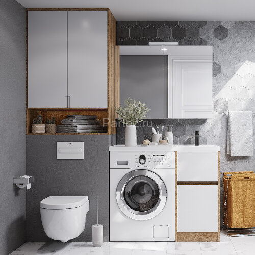 Тумба под раковину Aquaton Лондри 40 без фасада, дуб Сантана (1A267001LH0C0)