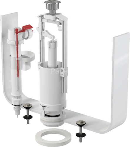 Выпускной комплект Alcaplast, со стоп кнопкой, впускной механизм А17, подключение 3/8'', хром (SA200