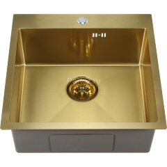 Мойка 5050 MELANA ProfLine 3,0/200 САТИН ЗОЛОТО врезная квадратная D5050HG