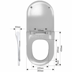 2806DSa сиденье для унитаза дюропласт с микролифтом, белое MELANA