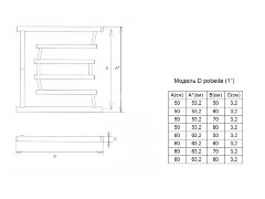 Полотенцесушитель водяной ДВИН D "Pobeda" лесенка 50/50, полированный (4627106963723)