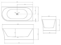 Акриловая ванна ABBER AB9257-1.7 R