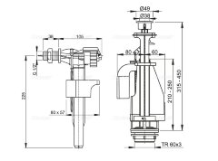 Выпускной комплект Alca Plast с двойной кнопкой, хром (SA08AS 1/2&quot; CHROM)