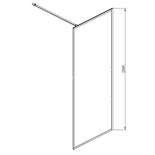 Душевая перегородка Azario RICHMOND 6310 Walk-in 800х2000 прозрачное стекло 6 мм, цвет профиля серебро (AZ-NAG6310 800)