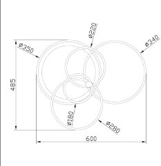Потолочная люстра Escada 10213/4LED BL Chrome