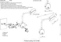 Бра Crystal Lux CLT 214W BL
