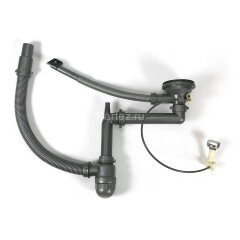 Одинарный сифон с переливом, клапан-автомат MLN-S011(PW1) 3 1/2"